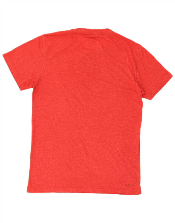 Ανδρικό κοντομάνικο T-shirt Adidas κανονικό τοπ Μικρό κόκκινο πολυεστέρα