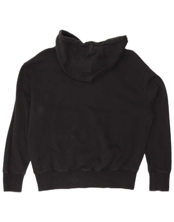 NIKE Γυναικείο Air Oversized Graphic Hoodie Jumper UK 6 XS Μαύρο βαμβακερό