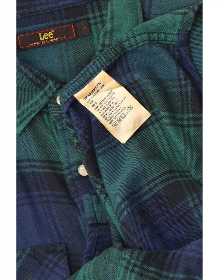 Ανδρικό πουκάμισο Lee Flannel Μικρό πράσινο καρό βαμβακερό