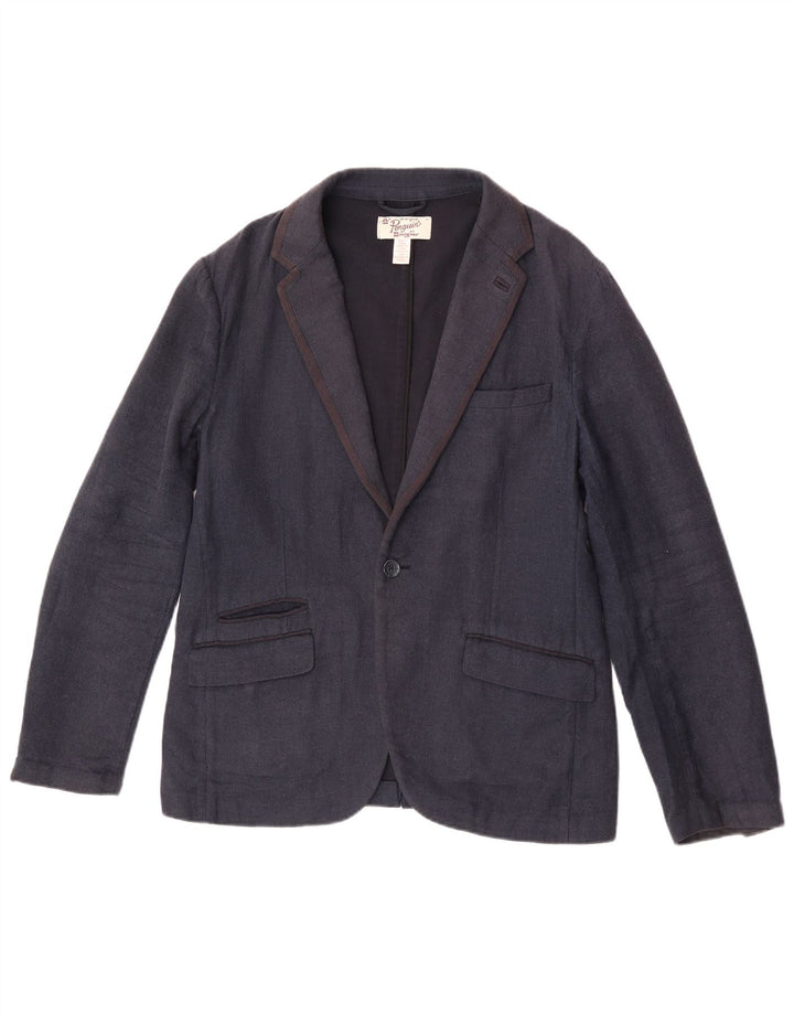 Penguin Ανδρικό σακάκι 1 κουμπιού UK 40 Large Navy Blue Cotton