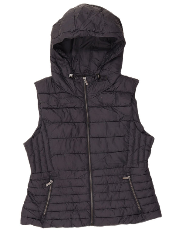 ZARA Γυναικεία κουκούλα με επένδυση Gilet UK 18 XL Navy Blue Polyester