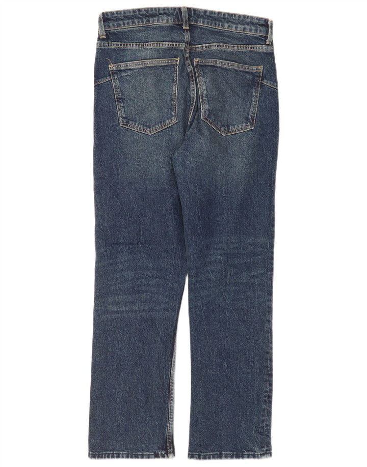 Zara Γυναικείο Straight Jeans EU 40 Medium W30 L28 Navy Blue
