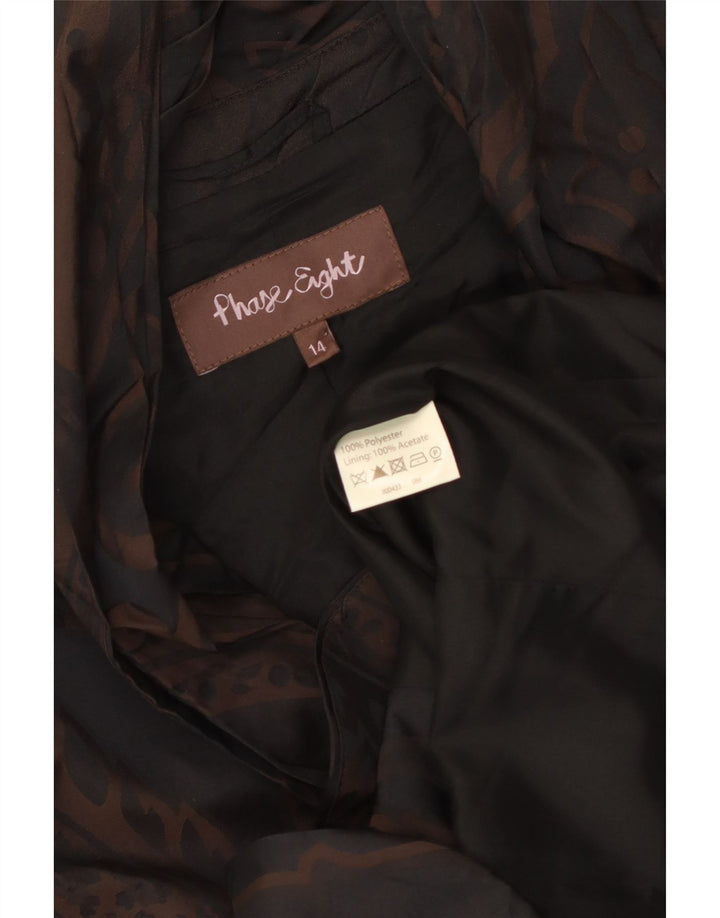 Phase Eight Γυναικείο 3/4 μανίκι σακάκι UK 14 Medium Brown Paisley