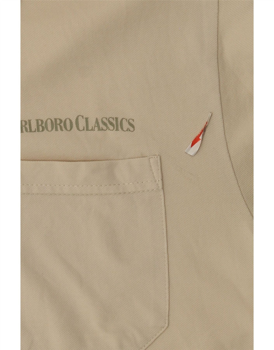 Ανδρικό πουκάμισο πόλο Marlboro Classics Βαμβακερό μεσαίο σε λευκό χρώμα