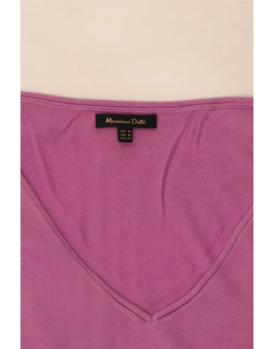 Γυναικείο πουλόβερ Massimo Dutti με V λαιμόκοψη UK 14 Medium Pink