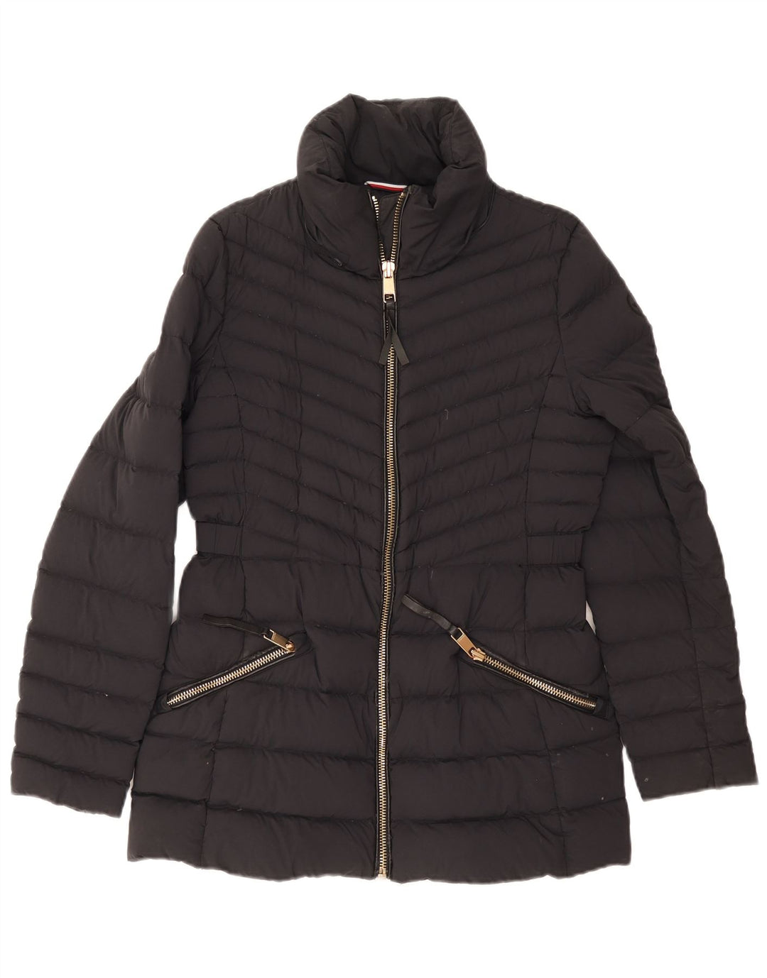 Tommy Hilfiger Γυναικείο μπουφάν με επένδυση UK 12 Medium Navy Blue Polyamide