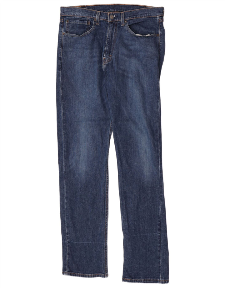 Levi's Mens 505 Straight Jeans W34 L34 Blue Cotton