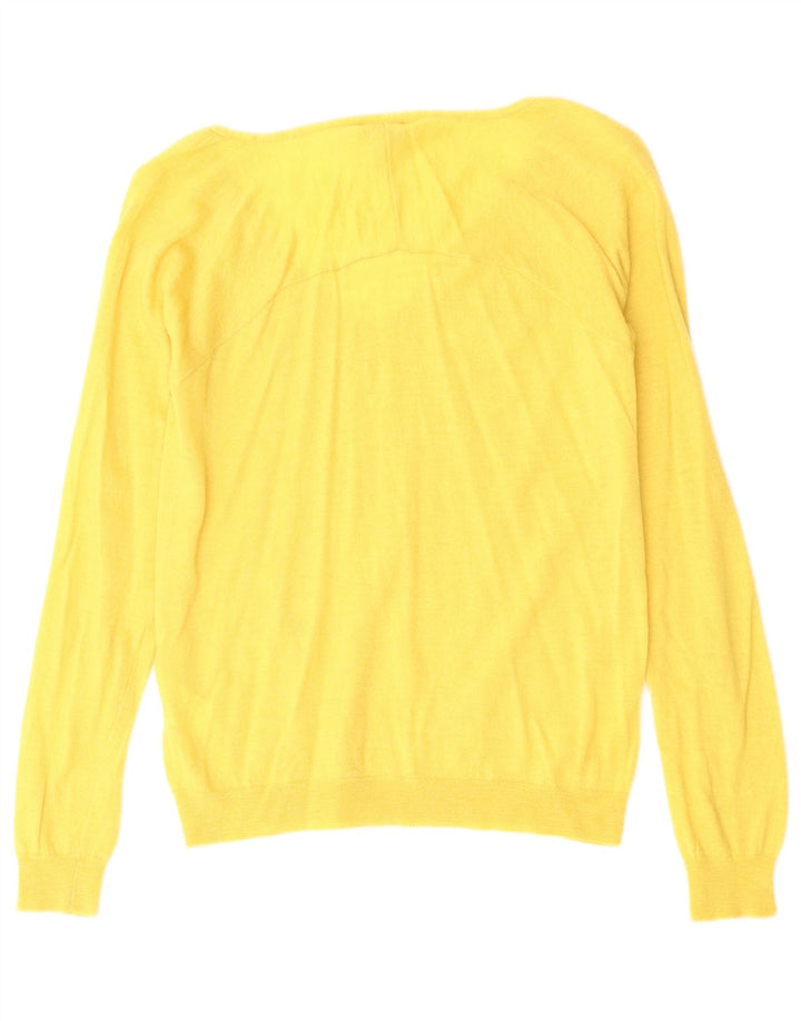 Hobbs Γυναικείο πουλόβερ με λαιμόκοψη με V λαιμόκοψη UK 12 μεσαίο κίτρινο μαλλί