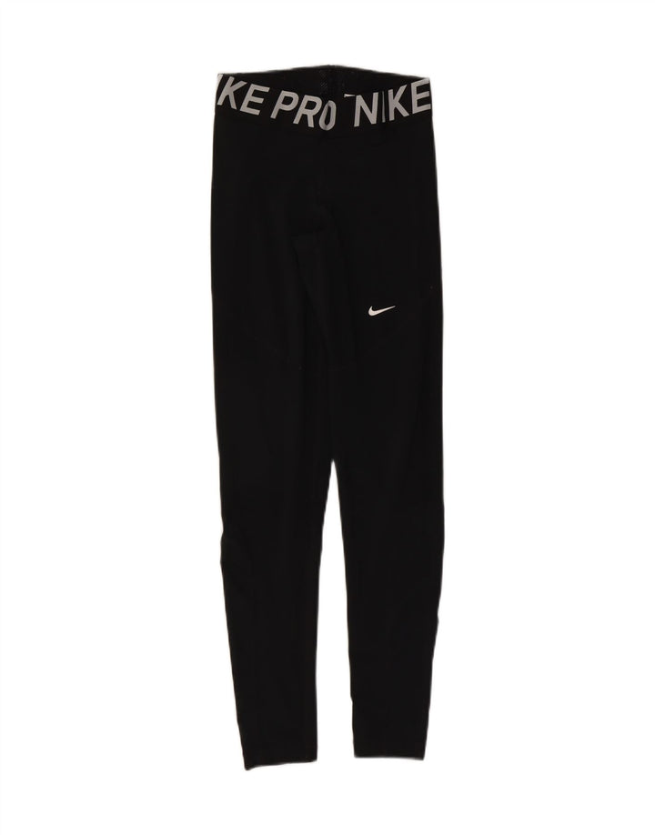 Γυναικεία γραφικά κολάν Nike UK 8 Small Black Polyester Sports
