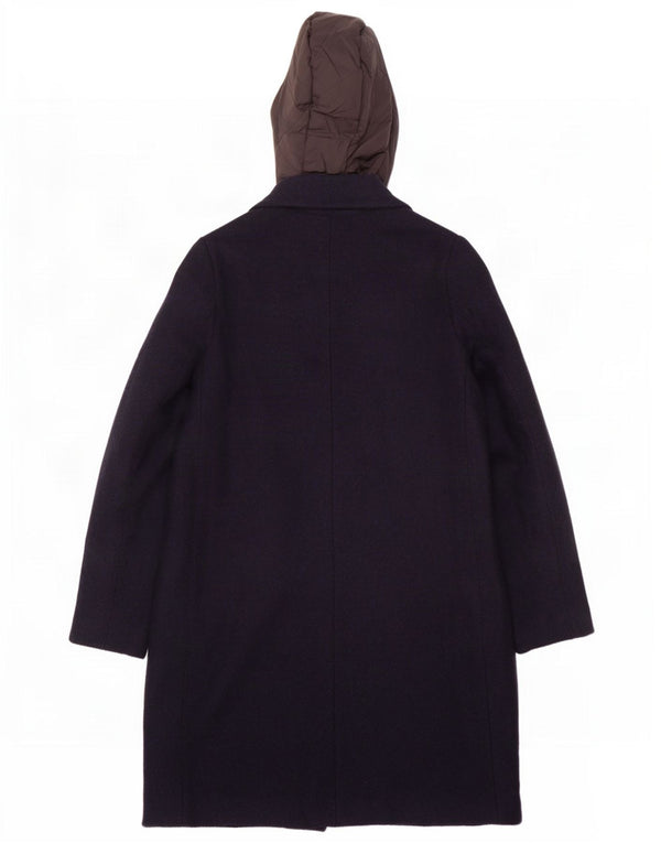 Superdry Γυναικείο παλτό με κουκούλα UK 10 Small Navy Blue Wool