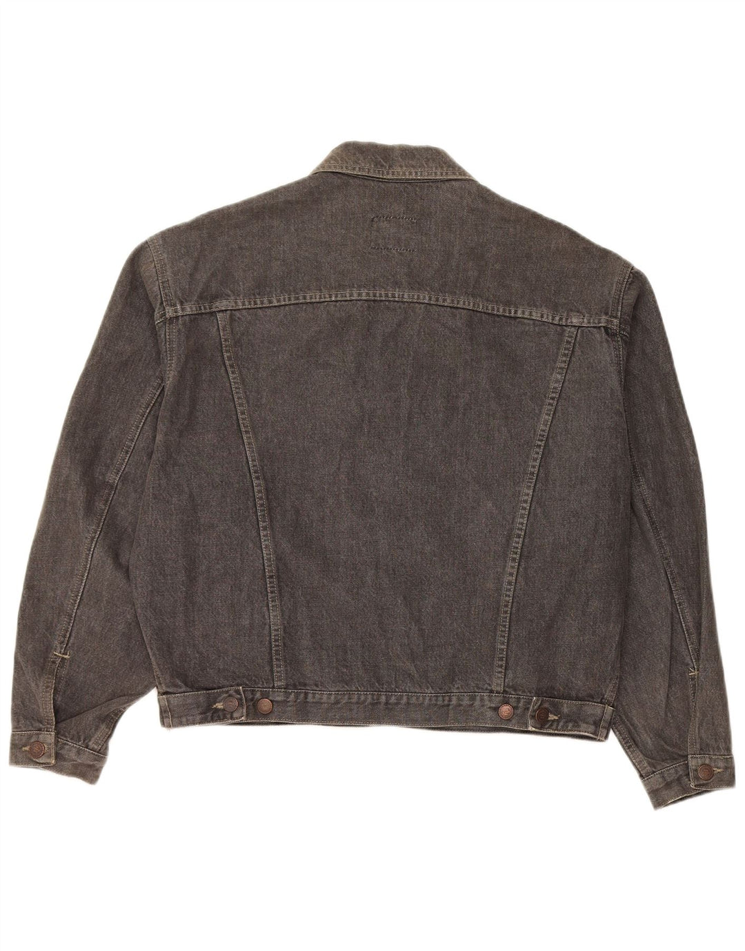 Benetton Ανδρικό Τζιν Μπουφάν IT 46 Μικρό Γκρι Βαμβακερό