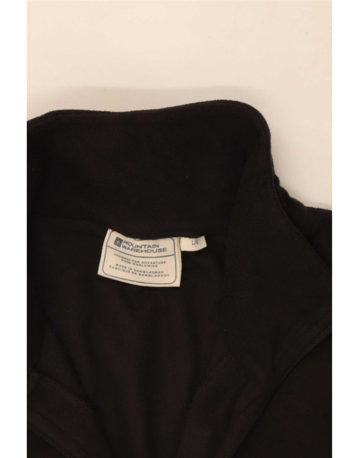 Mountain Warehouse Ανδρικό φερμουάρ Fleece Jumper Μεγάλος Μαύρος Πολυεστέρας