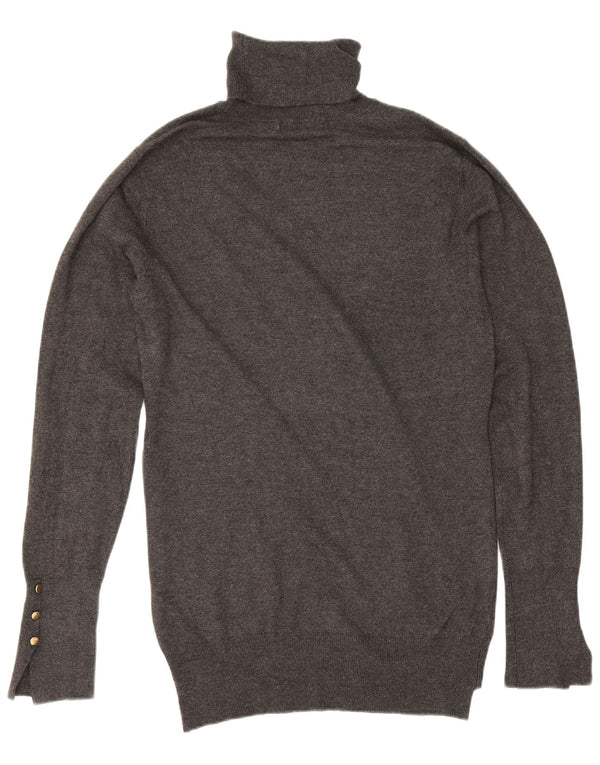 Zara Γυναικείο πουλόβερ με ρολό λαιμόκοψη UK 14 Large Grey