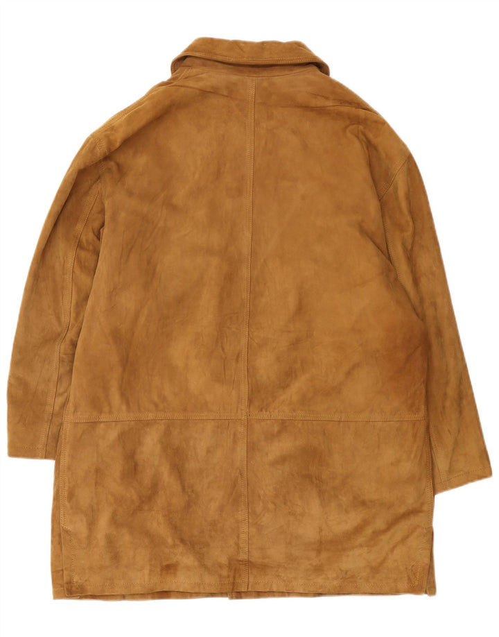 Vintage Ανδρικό Σουέντ Πανωφόρι IT 54 2XL Καφέ Δερμάτινο