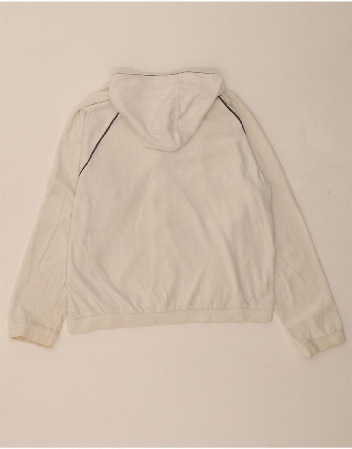 PUMA Womens Zip Hoodie Sweater UK 16 Large White Vintage Puma and Second-Hand Puma from Messina Hembry 