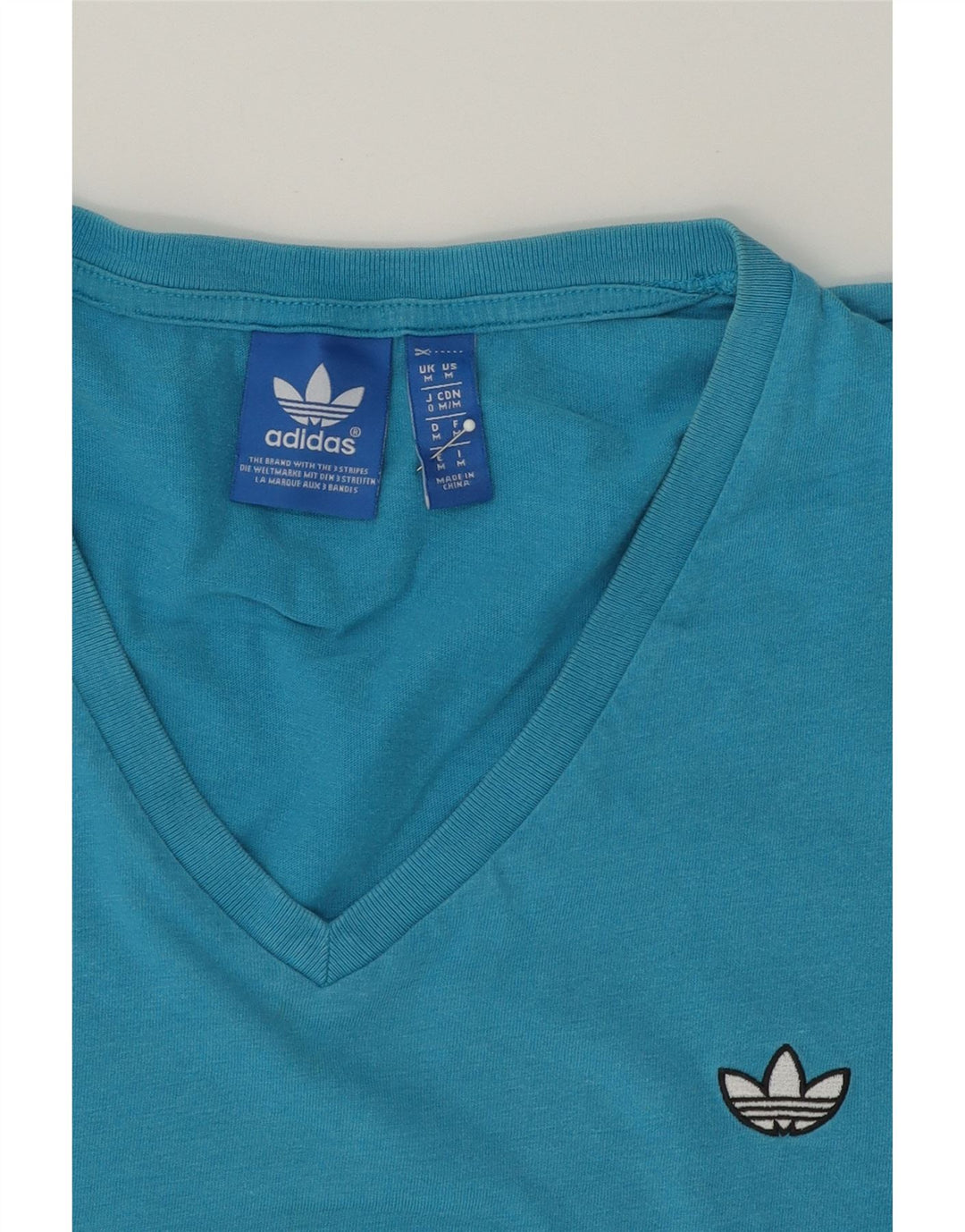 ADIDAS Mens T-Shirt Top Medium Blue Cotton Vintage Adidas and Second-Hand Adidas from Messina Hembry 