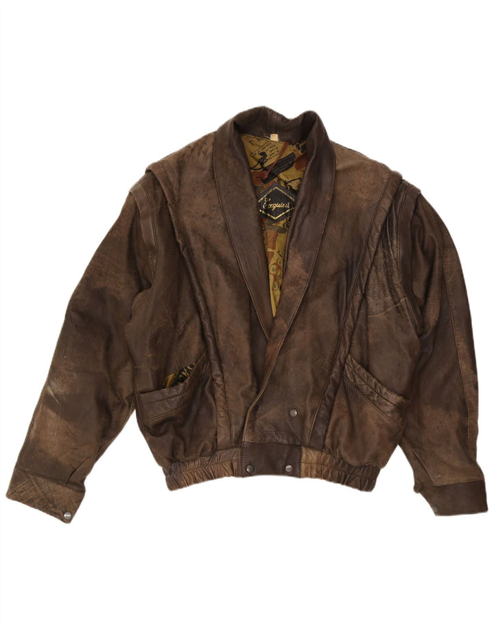 Vintage Ανδρικό Δερμάτινο Μπουφάν UK 42 XL Καφέ