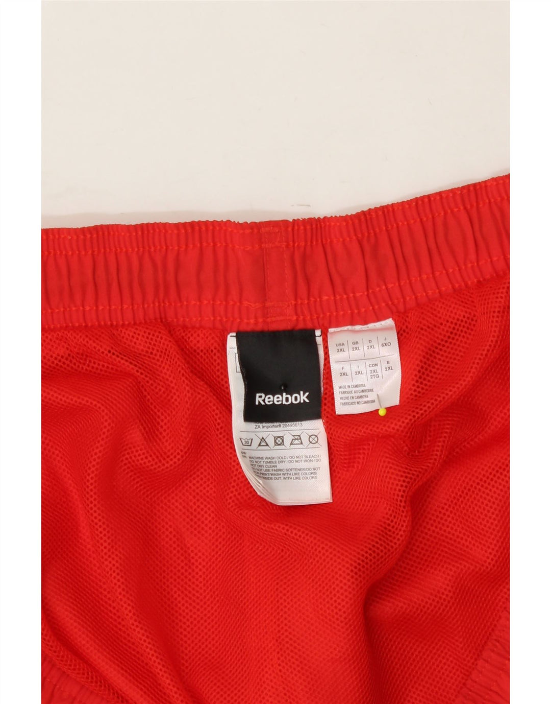 REEBOK Mens Swimming Shorts 2XL  Red Polyester Vintage Reebok and Second-Hand Reebok from Messina Hembry 