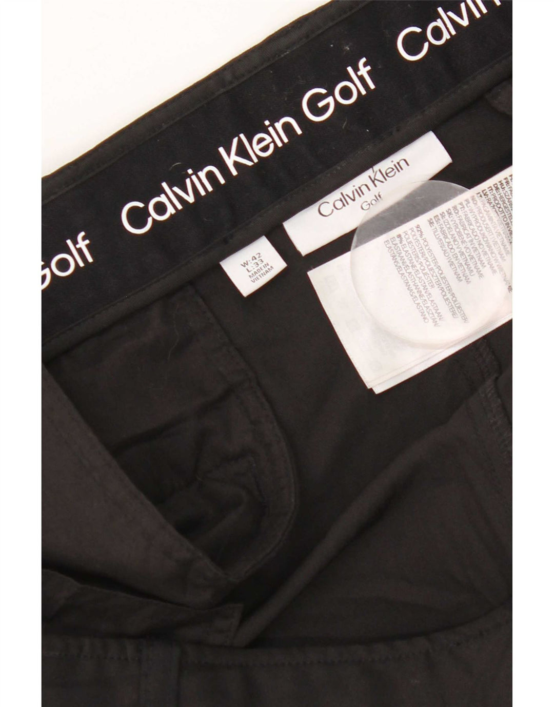 Calvin Klein Ανδρικό ίσιο παντελόνι Chino W42 L33 Μαύρο πολυεστέρα
