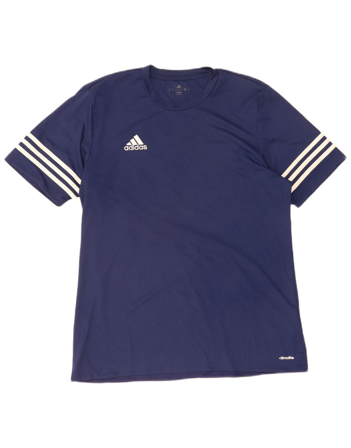 Adidas Ανδρικό T-Shirt Climalite Top Large Navy Blue Polyester