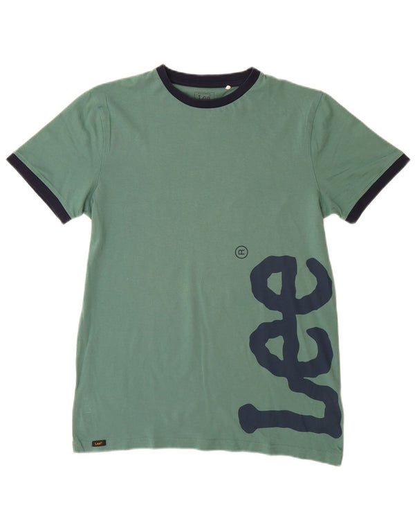 Lee Boys Graphic T-Shirt Top 15-16 Years Green Cotton