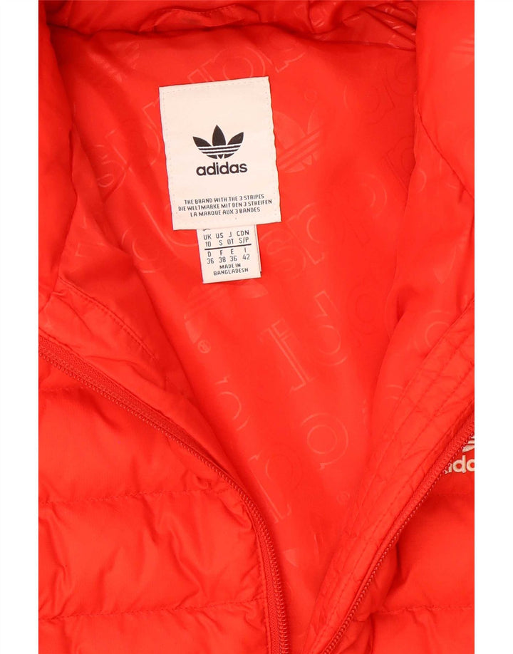 Γυναικείο μπουφάν με κουκούλα Adidas UK 10 Small Red Polyester