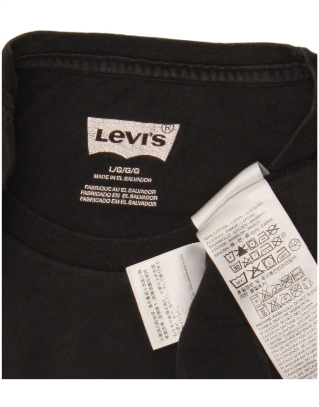 Ανδρικό γραφικό μπλουζάκι Levi's Top μεγάλο μαύρο βαμβακερό