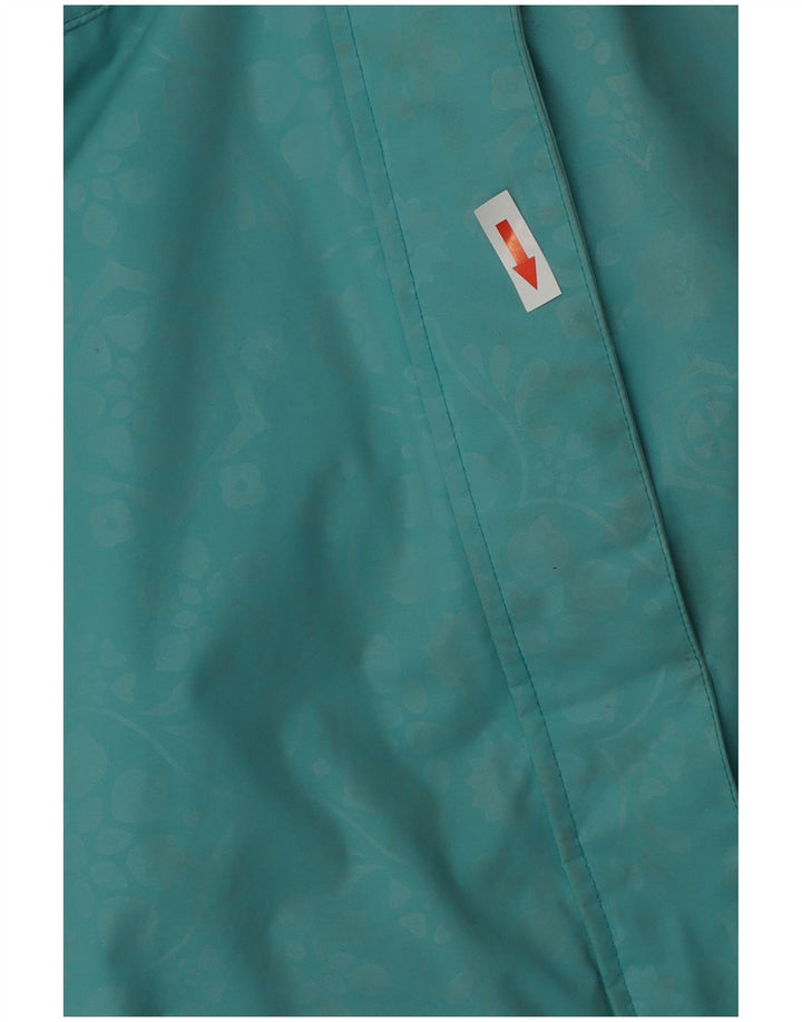 Γυναικείο Animal Hooded Windbreaker Jacket UK 12 Medium Turquoise Nylon