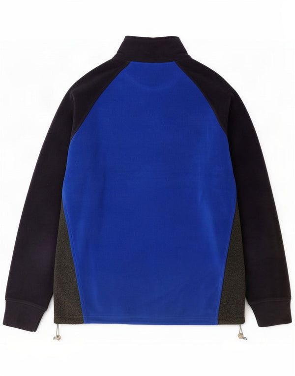 Diadora Mens Zip Neck Fleece Jumper XL Blue Colorblock Polyester