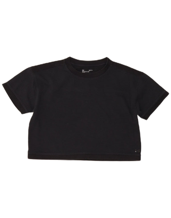 Under Armour Γυναικείο Υπερμεγέθη γραφικό T-Shirt Top UK 14 Medium Black