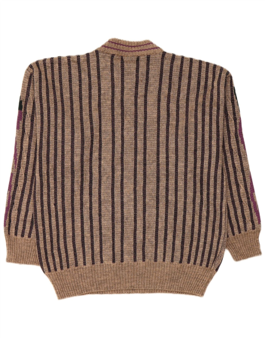 MAPIER Ανδρικό πουλόβερ με λαιμόκοψη μεγάλο γκρι ριγέ