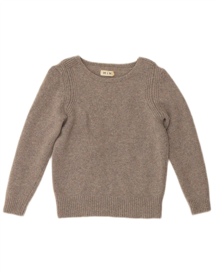 MIH Girls Boat Neck Jumper πουλόβερ 9-10 ετών Small Grey Wool