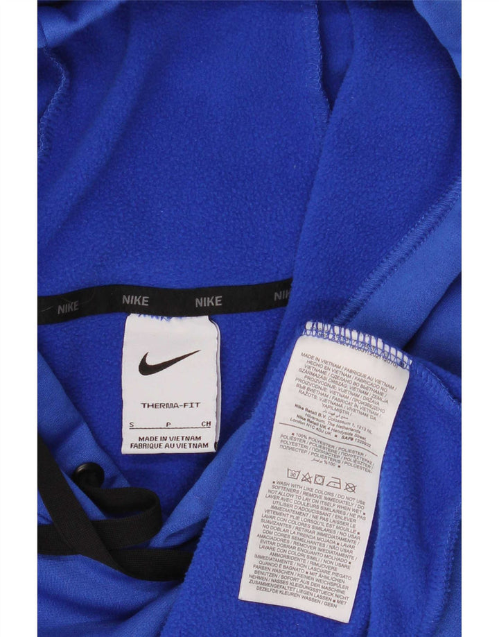 Ανδρικό τζούμπερ με κουκούλα Therma-Fit Nike Μικρό μπλε πολυεστέρας
