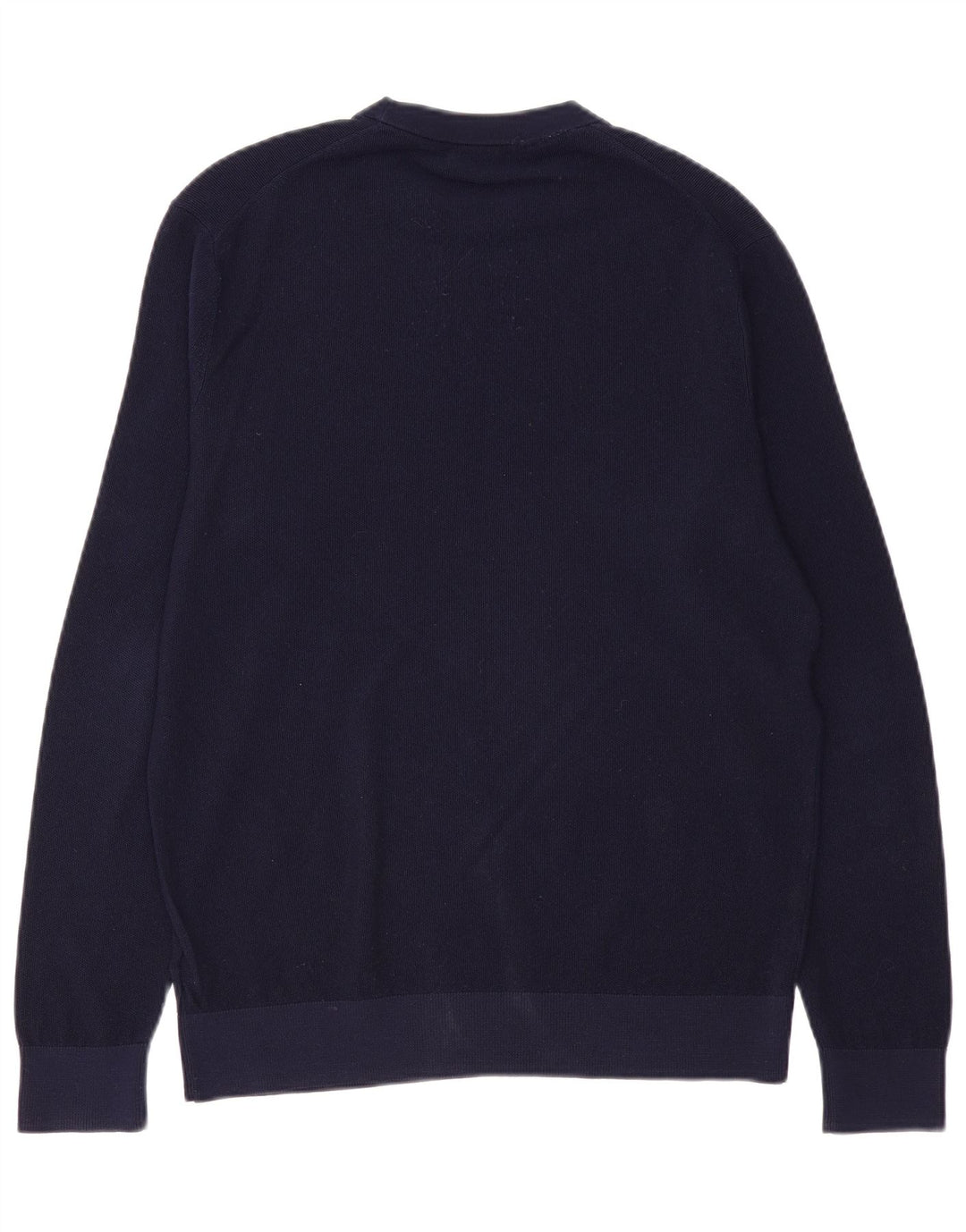 BROOKS BROTHERS Ανδρικό πουλόβερ με λαιμόκοψη μεσαίου μήκους Navy μαλλί Merino