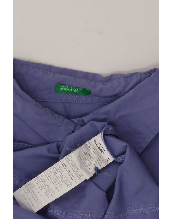 Γυναικείο πουκάμισο Benetton UK 14 Βαμβακερό μεσαίο μωβ