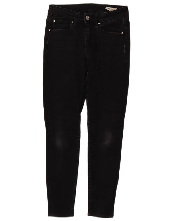 Marks & Spencer Womens The Ivy Skinny Jeans UK 8 Small W26 L26 Black Cotton