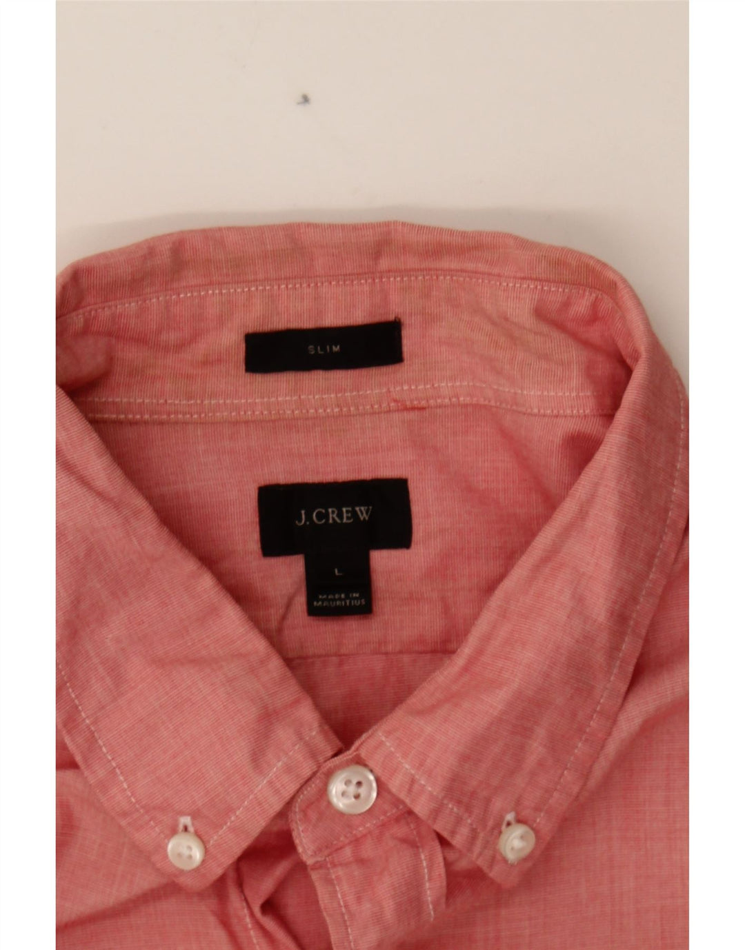 J. CREW Mens Slim Shirt Large Pink Cotton Vintage J. Crew and Second-Hand J. Crew from Messina Hembry 