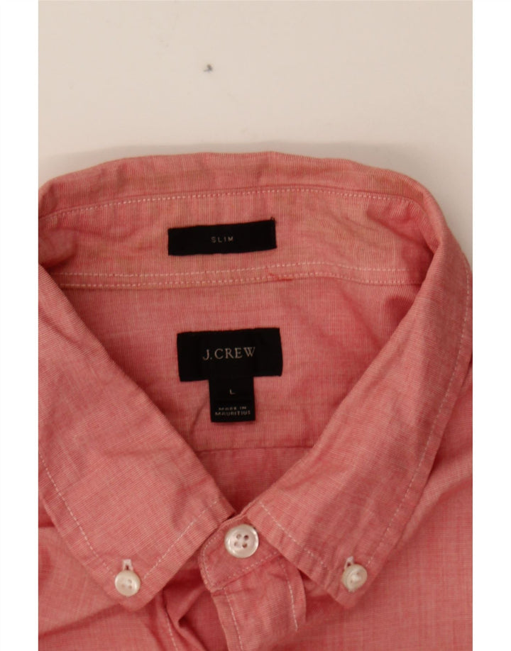J. CREW Mens Slim Shirt Large Pink Cotton Vintage J. Crew and Second-Hand J. Crew from Messina Hembry 