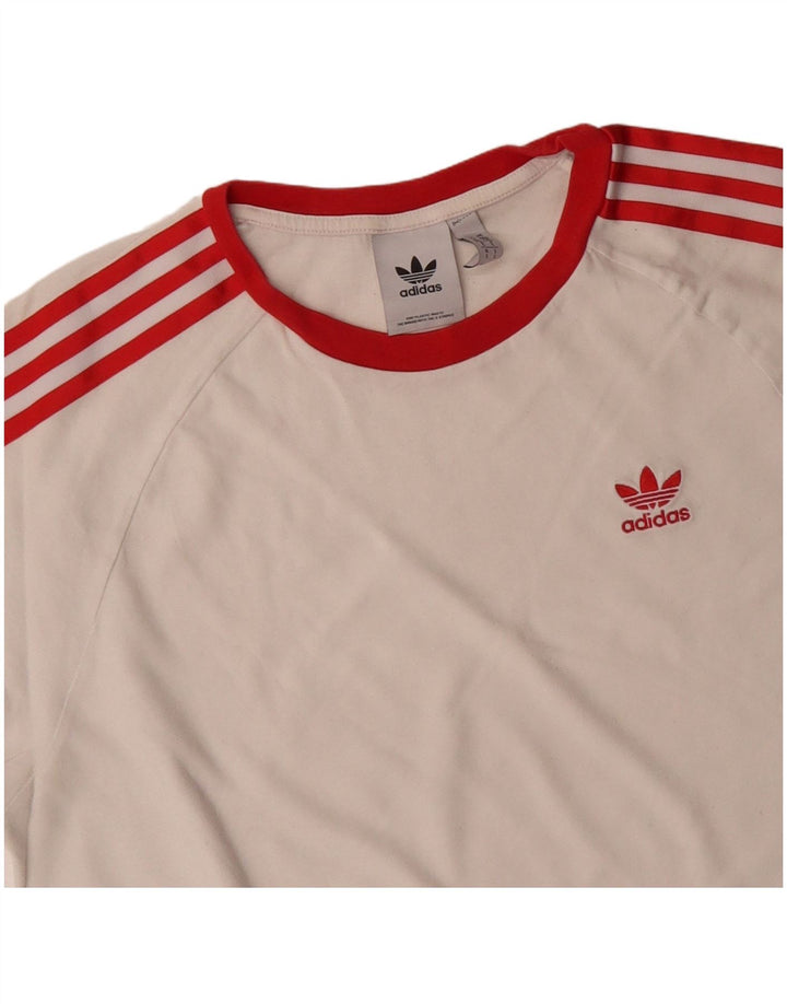Ανδρικό T-Shirt Adidas Top Larg off White Βαμβακερό