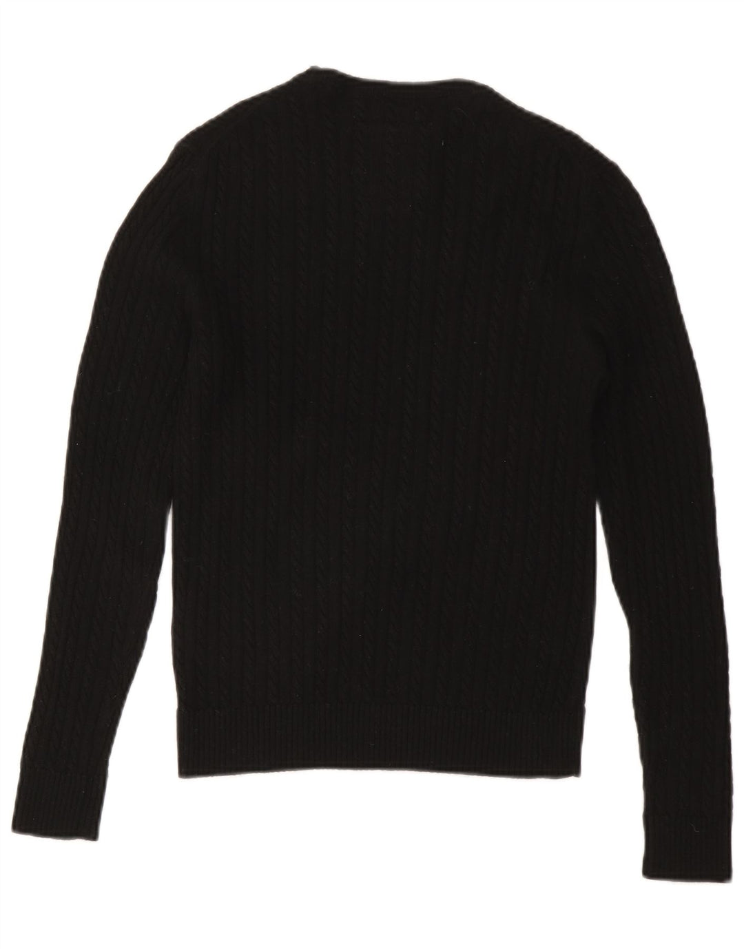 Γυναικείο πουλόβερ με λαιμόκοψη SUPERDRY UK 12 μεσαίο μαύρο μαλλί