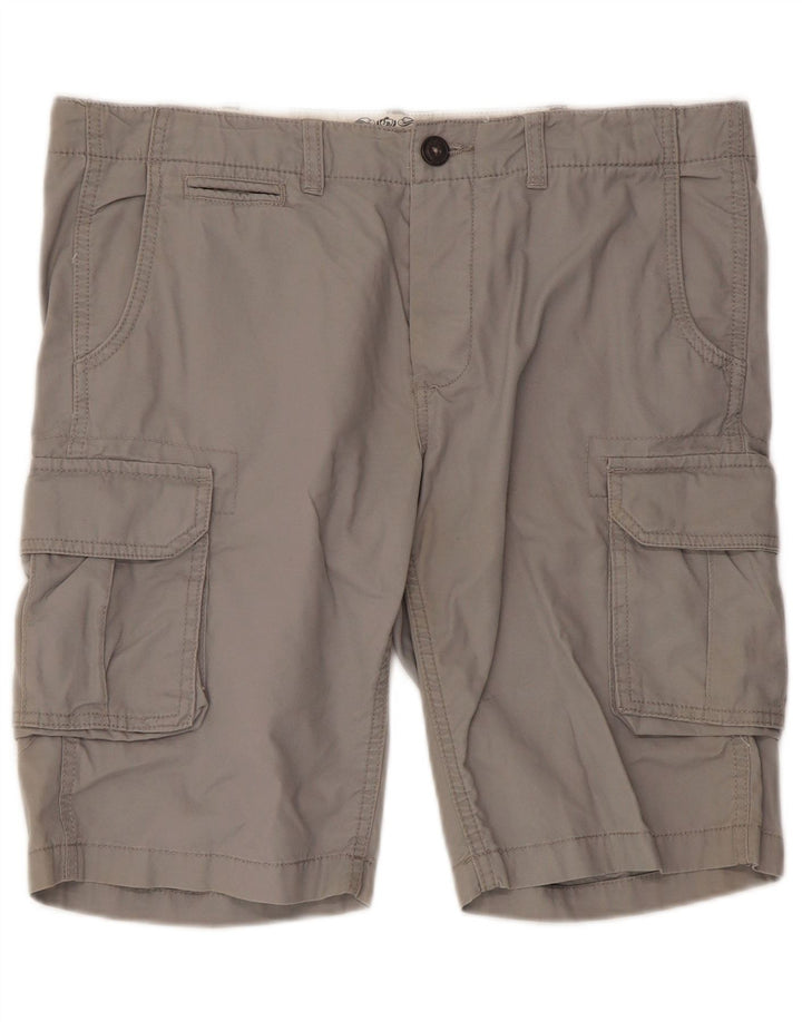 J. HART & BROS Mens Cargo Shorts IT 54 2XL W36  Grey Cotton