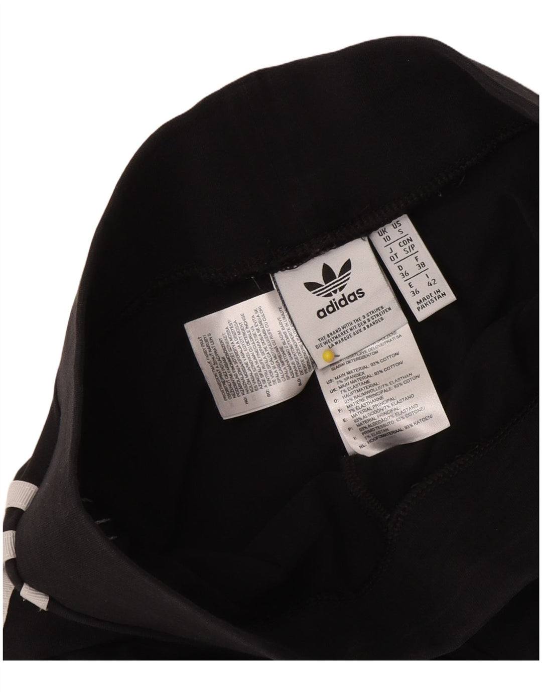 Γυναικείο κολάν Adidas UK 10 Small μαύρο βαμβακερό