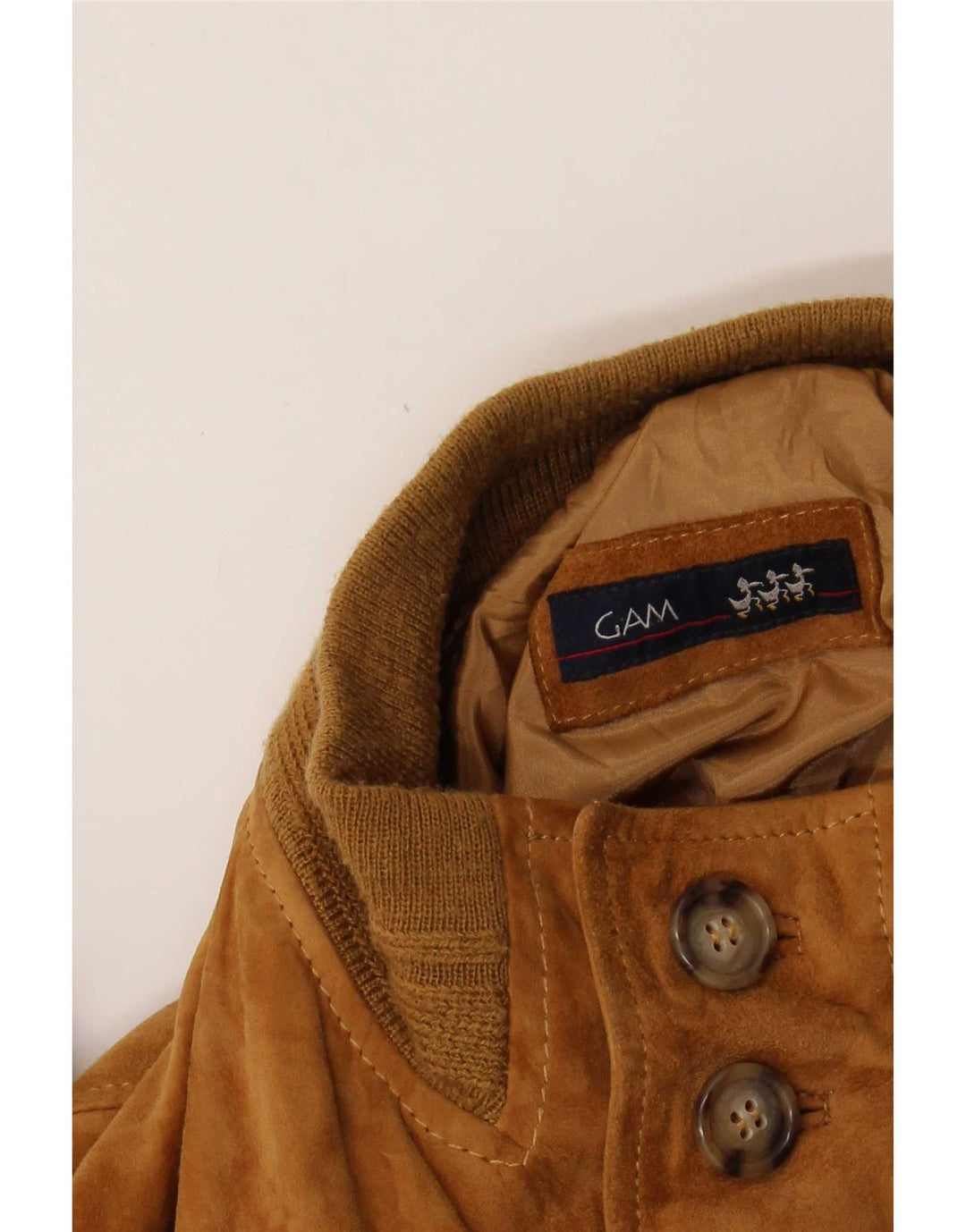 Vintage Ανδρικό Suede Bomber Jacket UK 42 XL Brown