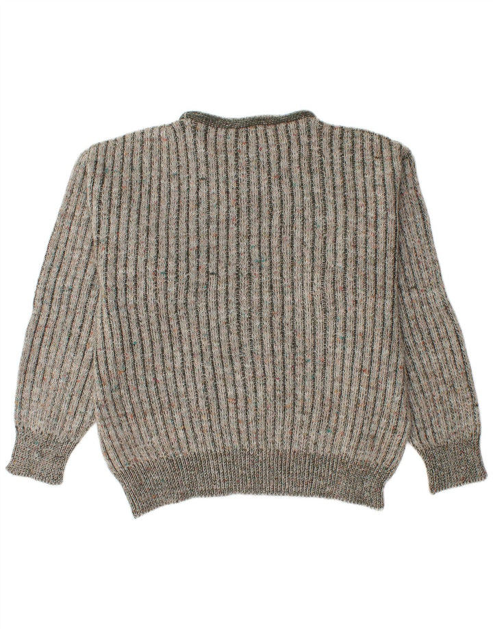 Vintage Ανδρικό πουλόβερ με λαιμόκοψη IT 48 Μεσαίο Πράσινο Ακρυλικό