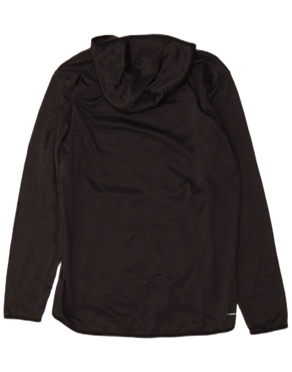 Adidas Mens Climawarm Graphic Hoodie Jumper Μεσαίο μαύρο πολυεστέρα