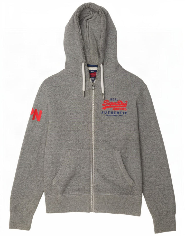 Ανδρικό πουλόβερ με κουκούλα με φερμουάρ Superdry μεσαίο βαμβακερό