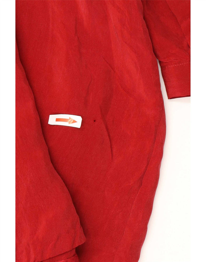Cos Γυναικείο μακρυμάνικο φαρδύ φόρεμα Basic EU 36 Small Red Cupro