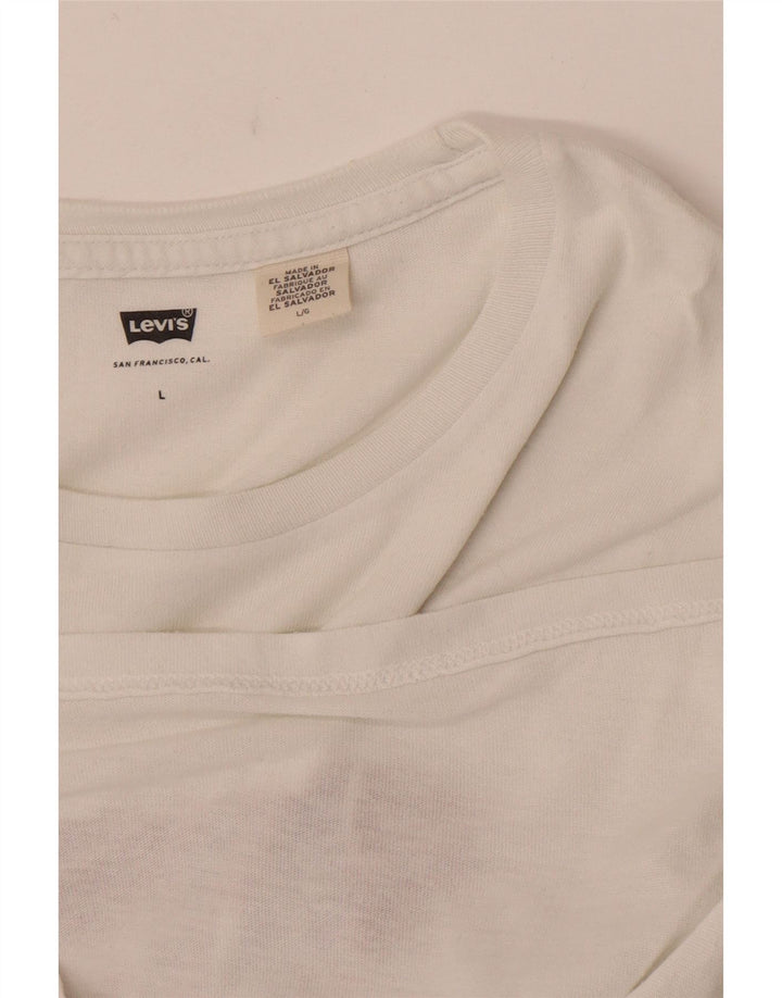 Ανδρικό γραφικό T-Shirt Levi's Top Large White