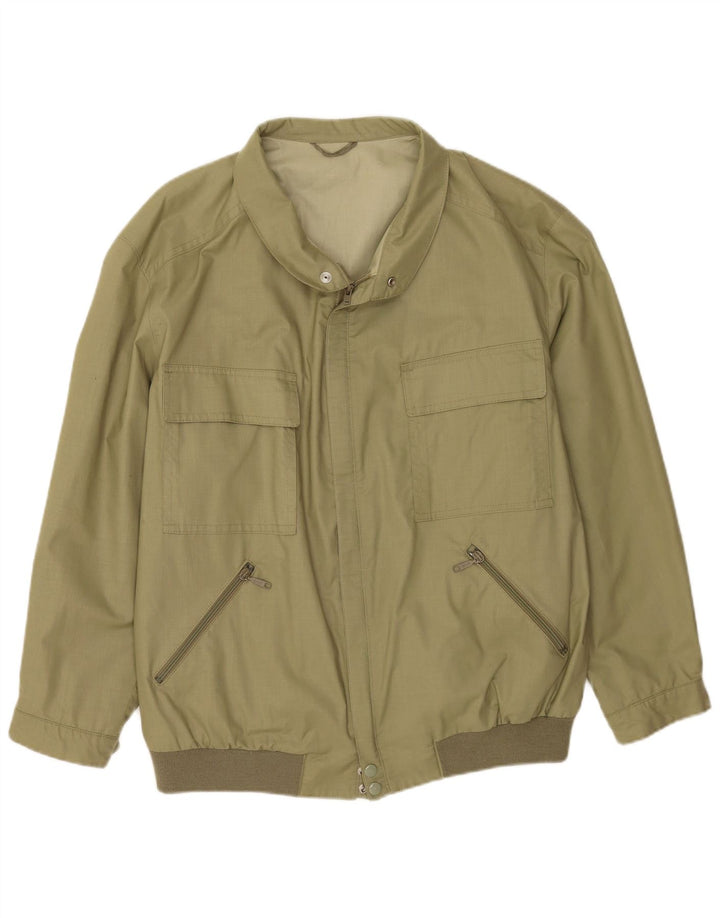 Vintage Ανδρικό Bomber Jacket IT 60 5XL Green Polyester