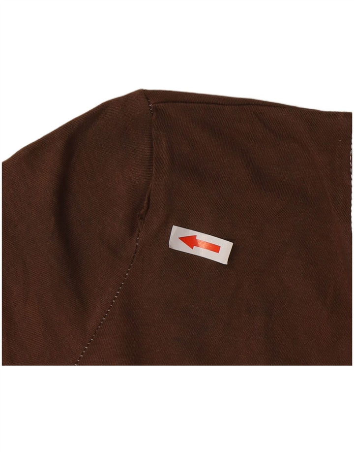 Zara Γυναικείο T-Shirt Top UK 10 Small Brown